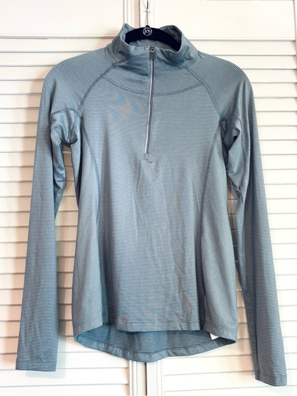 Columbia Quarter Zip Dry Fit Striped Gray Long Sleeve Top Shirt XS
